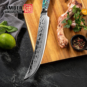 10 Uds. Más vendido, cuchillos de cocina japoneses profesionales de Damasco de acero VG10 de 45 capas con mango de concha de abulón de mar profundo Real - Product Image 3