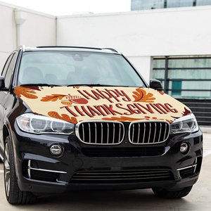 Funda para Capó de Coche Personalizada de 5x4 pies con Diseño de Banderas para el Día de Acción de Gracias, Regalo para Deportes y Juegos - Product Image 2