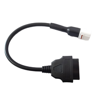 Testeur de batterie 4 broches OBD 2 avec table de codes d'erreur pour scanner moto 12V/24V avec affichage LED