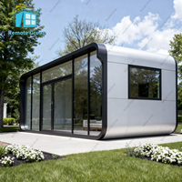 Casa Contenedor Modular Prefabricada Elegante de 20 pies/40 pies, Tipo Apple Cabin, Hermosa, Impermeable, con Dormitorio