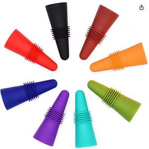 Bouchon de bouteille de vin en acier inoxydable au design créatif en forme de cône, avec joint en silicone, bouchon de bouteille de bière, bouchon de bouteille de boisson – En stock - Product Image 4