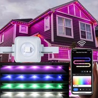 Éclairage de Noël permanent IP68 Contrôleur intelligent Wifi Lumières LED extérieures pour la maison Lumières de vacances permanentes en plein air