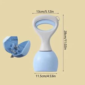 Pala portátil de plástico respetuosa con el medio ambiente para perros, mango corto irrompible, fácil de limpiar, pala antiadherente para caca para perros y gatos - Product Image 3