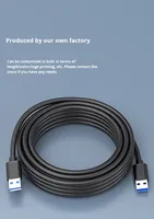 Kabel Data Tembaga Dua Arah USB 3.0 USB A Male ke USB A Male untuk Enclosure Hard Drive Mobile