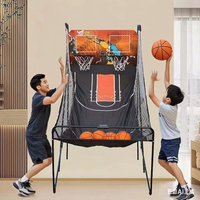 Jeu d'arcade de basket-ball en métal pour 2 joueurs, adapté à l'interaction parent-enfant, pour l'intérieur et l'extérieur, pour adultes et adolescents