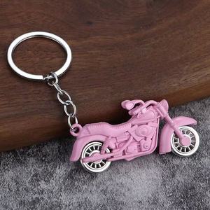 Grande portachiavi ruota moto girevole Vintage e alla moda colorato portachiavi bici portachiavi in metallo moschettone cartone animato e stile Vintage - Product Image 5