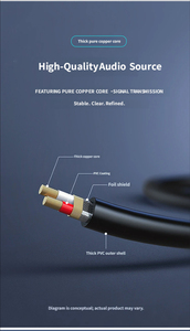 Câble audio 3,5 mm vers double 6,35 mm, répartiteur en Y, cordon jack stéréo plaqué or pour téléphone, ordinateur portable, mixeur, amplificateur, direct usine, faible MOQ - Product Image 4