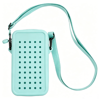 Chinfai Nouvelle Tendance Mode Mini Sac Téléphone Portable pour Femme en Silicone Sac de Rangement pour Téléphone Portable Sac Bandoulière pour Téléphone Portable Femme Sac Jibbitz