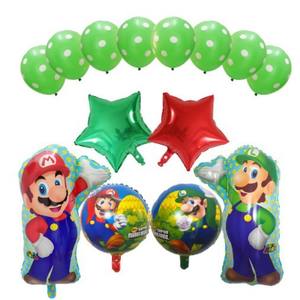 Venta al por mayor juego dibujos animados <span class=keywords><strong>Mario</strong></span> cumpleaños fiesta decoración aluminio película globos conjunto - Product Image 4