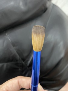 Nouveau Pinceau à Ongles de Luxe 2026 <span class=keywords><strong>en</strong></span> Acrylique 100% Pur Kolinsky avec Manche Métallique Bleu, Tête Ovale/Ronde pour Nail Art # 12- # 22 - Product Image 1