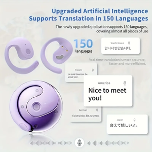 Écouteurs TWS de haute qualité à prix réduit, écouteurs de traduction en temps réel, réduction de bruit, étanches, meilleurs écouteurs traducteurs pour l'extérieur - Product Image 2