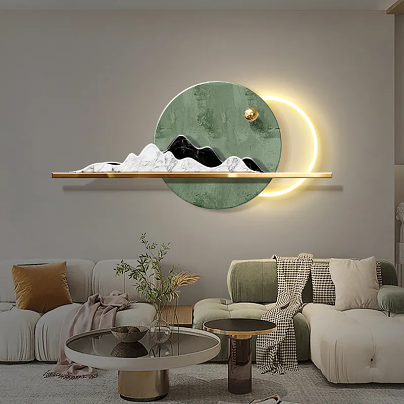Luxus Landschaftsdesign Kunst wandmontage zuhause Wohnzimmer Dekorationen 3D neues Produktdesign Wandlampe LED-Dekorationen für