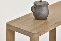 Table console en pin de style oriental moderne, chêne clair, meubles en bois faits à la main pour la cuisine, la villa, l'appartement