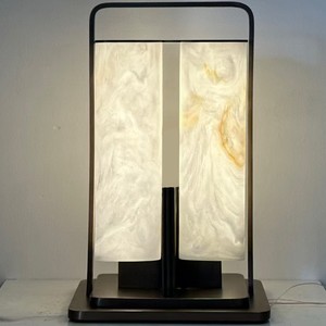 Custom Marble <b>Table</b> <b>Lamp</b> Led Light Source E27 Bulb <b>Base</b> Switch Control Multi Head Chandelier Living Room Bedroom Desk <b>Lamp</b> - Product Image 2