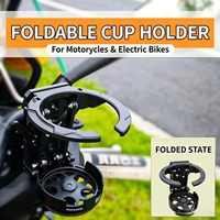Support de tasse universel pliable en ABS pour moto, fixation rapide à une touche, pince réglable pour guidon, pour scooters, cruisers, touring