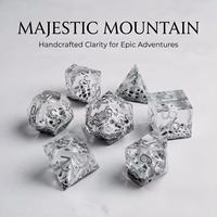 Dés multi-faces en résine pour D&D, Donjons et Dragons, jeu de table de groupe, Cthulhu, coquille de conque transfrontalière, couleur, angle droit, lot de 7 pièces