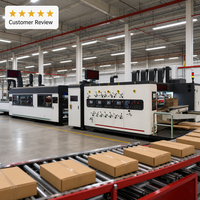 Nouvelle machine de découpe et d'impression de carton ondulé entièrement automatique à grande vitesse, directement de l'usine, avec contrôle PLC et servo