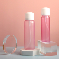 Flacon cosmétique vide en PET rose transparent, parfum, désodorisant, 100 ml, 150 ml, emballage personnalisé avec vaporisateur sans air