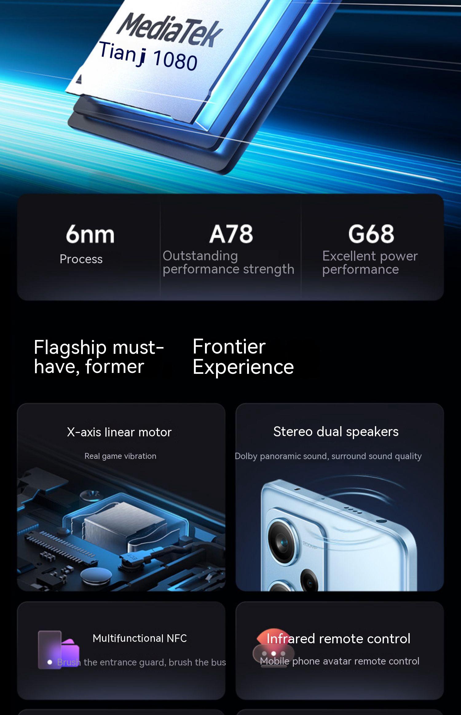 Original Mi Note 12 Pro + Plus MTK Dimensity 1080 Smartphone 200MP Triple Camera NFC 5000mAh Battery 120W Fast Charge 12 Pro+