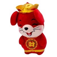 Jouet en peluche personnalisé Kawaii Premium pour bébé, modèle Rat en peluche rouge chinois mignon, le plus vendu