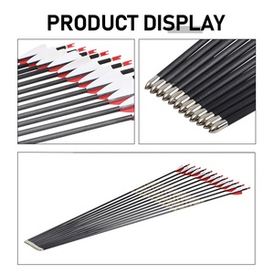 SPG Mũi Tên Bắn Cung Bằng Carbon Cung Lặp Lại Truyền Thống 31 Inch Longbow Cuộc Thi Săn Bắn 600 Điểm Cánh Quạt Nhựa ID Cột Sống 4.2 Mm - Product Image 6