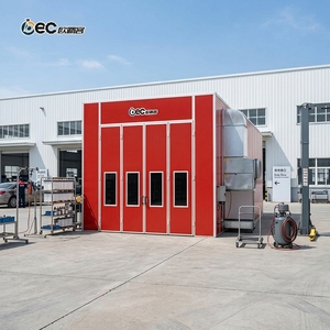 Cabine de peinture avec <span class=keywords><strong>rampe</strong></span> d'accès intégrée, chauffage électrique/diesel et éclairage <span class=keywords><strong>LED</strong></span>, cabine de pulvérisation personnalisée - Product Image 5