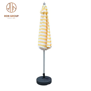 Venta caliente rayas amarillas aluminio grandes sombrillas impermeable al aire libre Patio jardín playa sombrilla - Product Image 2