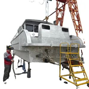 Búsqueda y rescate pesca/negocios/deportes/trabajo aleación de aluminio bote pequeño/yate catamarán barco pequeño para el Sudeste Asiático