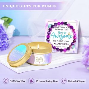 Set Regalo per la Cura della Persona Femminile alla Lavanda - 9 Pezzi per Compleanno, Natale, Pronta Guarigione e Occasioni di Pensiero per Lei - Product Image 5