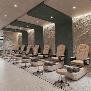 Diseño de Interiores de Lujo para Salón de Uñas, Muebles Personalizados para Salón de Belleza, Microcemento Wabi Sabi, Solución Integral para Proyectos de Spa - Product Image 5