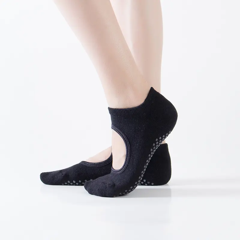 Benutzer definierte rutsch feste Ballett Pilates Grip Socken Anpassbare Anti-Rutsch-Yoga-Socken