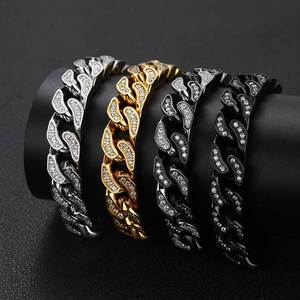 Pulsera Unisex de Tungsteno con Incrustaciones de Circonio de 12 mm, Estilo Hip-Hop Europeo Americano, Cadena Cubana Pulida de Cuatro Lados, Alta Calidad - Product Image 5