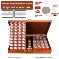 Mahjong chinois personnalisé de qualité supérieure en bois massif et acrylique, qualité professionnelle, grande taille 37 mm, pour les soirées de jeu en famille et l'utilisation en casino