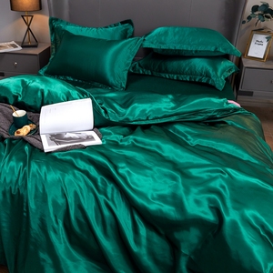 Set di Biancheria da Letto Hangzhou 4 Pezzi, <span class=keywords><strong>Copripiumino</strong></span> <span class=keywords><strong>in</strong></span> Raso di <span class=keywords><strong>Seta</strong></span> Liscio, Misura <span class=keywords><strong>Matrimoniale</strong></span> - Product Image 2