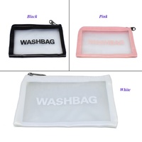 Vente en gros PVC plastique portable trousse de toilette sac à fermeture éclair étanche outils de maquillage cosmétiques pochettes à fermeture éclair