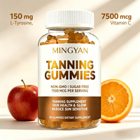 Permen Kunyah Pencokelat Kulit OEM Daily Tanning Gummies, Suplemen Vitamin Pencokelat Kulit untuk Kecantikan
