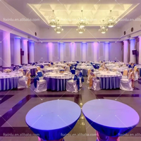 Table et chaises pliantes en plastique blanches rondes modernes pour hôtels, mariages et banquets, pour événements