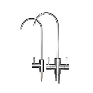 Robinet purificateur d'eau à col de cygne en acier inoxydable 304, double sortie, style américain, accessoire de robinet de cuisine - Product Image 1
