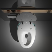 Toilettes électriques intelligentes WC Bidet Fonction de lavage féminin Conception d'oeuf allongé Chauffage du siège Télécommande au sol pour salle de bain
