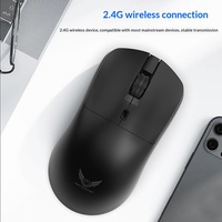 Mouse Optik Nirkabel USB T2 Stok Langsung Pabrik Tiga Kecepatan DPI Tombol Suara Klik Ringan Ergonomis Bertenaga Baterai untuk Laptop