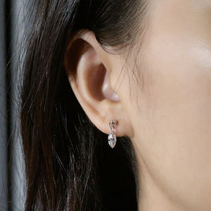 Pendientes de Diamantes de Oro Blanco de 9K con 0.5CT Cada Uno, Modelo MSE-885 de Messi Jewelry, para Mujer - Product Image 4