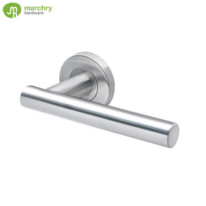 Manija de puerta interior de tubo redondo de acero inoxidable rosa de forma redonda de fábrica - Product Image 3