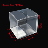 Boîte en plastique transparente en PET pliable, taille personnalisée, avec impression offset 4 couleurs CMYK et vernissage pour l'emballage de gâteaux, de cadeaux et d'aliments
