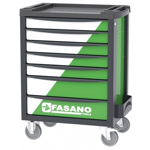 Carrito de herramientas rodante Fasano Tools con 7 cajones y ruedas para almacenamiento en taller - Product Image 1