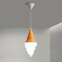Luminaire suspendu LED créatif en forme de cornets de crème glacée pour la décoration de restaurants, cafés, bars et pâtisseries, avec éclairage d'ambiance