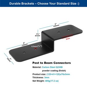 מותאם אישית oem כבד פלדה z סוגריים עבור עץ כפול זווית ערוץ פרופיל - Product Image 6