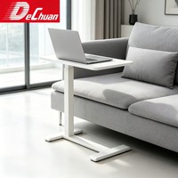 Bureau d'ordinateur portable réglable en hauteur en forme de C de l'usine de Foshan pour utilisation sur le côté du canapé ou au bureau à domicile