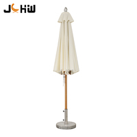 Parasol de luxe moderne en aluminium imperméable pour hôtel, complexe hôtelier, extérieur, avec base en marbre pour restaurant, café, plage