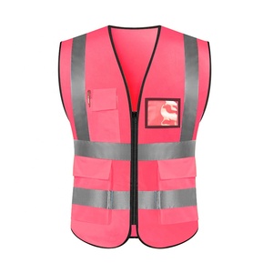 Assurance de travail en tissu polyester, produit de sécurité avec 5 poches, logo personnalisé hi vis - Product Image 5