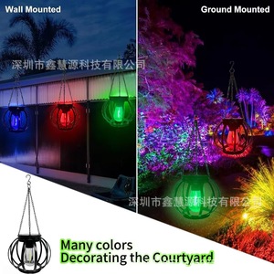 Xinhuiyuan <b>Solar</b> Garden <b>Lantern</b> Light Small Pumpkin Chain <b>Outdoor</b> For Garden Courtyard Villa Decor - Product Image 2